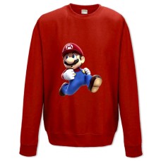Свитшот с принтом Марио Классный Герой - XS красный