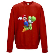 Світшот з принтом Маріо Герой Діно - XS червоний