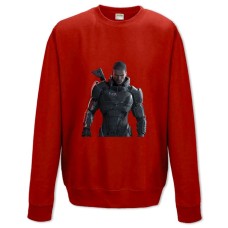 Світшот з принтом Мас Ефект Головний Герой - XS червоний