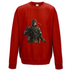 Свитшот с принтом Метал Джеар Герой - XS красный