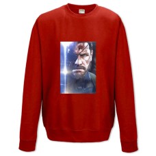 Свитшот с принтом Метал Джеар Сильный Герой - XS красный