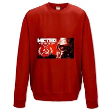 Свитшот с принтом Метро Принт - XS красный