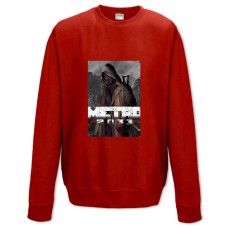 Свитшот с принтом Метро 2033 Принт - XS красный