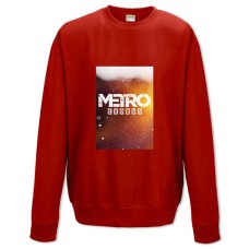 Світшот з принтом Метро Результат Логотип Принт - XS червоний