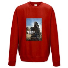 Свитшот с принтом Метро Исход Герой - XS красный