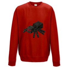 Світшот з принтом Майнкрафт Павук Принт - XS червоний