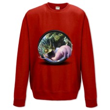 Світшот з принтом Монстр Хантер: Мир Круглий Принт - XS червоний