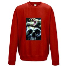 Світшот з принтом Невервінтер Змія Принт - XS червоний