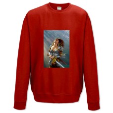 Світшот з принтом Невервінтер Сильна Жінка - XS червоний