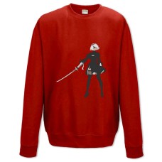 Свитшот с принтом Ниер Автомата Героиня Девушка - XS красный