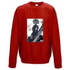 Свитшот с принтом Ниер Автомата Девушка Тематика - XS красный