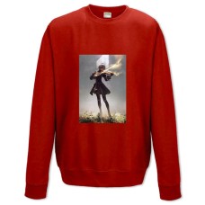 Свитшот с принтом Ниер Автомата Тематика Герой - XS красный