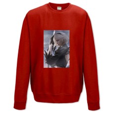 Свитшот с принтом Ниер Автомата Тематика Девушка - XS красный