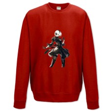 Свитшот с принтом Ниер Автомата Восхитительный Героический Принт - XS красный