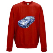 Світшот з принтом Жага Швидкості Нид Фор Спід Синя Машина - XS червоний