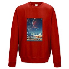 Свитшот с принтом Ноу Менс Скай Вселенная - XS красный