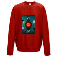 Свитшот с принтом Ноу Менс Скай Галактика - XS красный