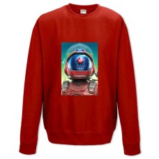 Свитшот с принтом Ноу Менс Скай Яркий Принт - XS красный