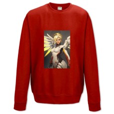 Свитшот с принтом Овервотч Мерси - XS красный