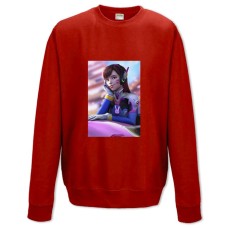 Світшот з принтом Овервотч Дива - XS червоний