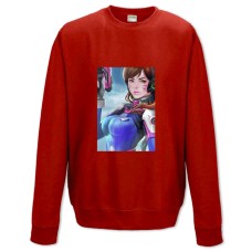 Свитшот с принтом Овервотч Дива Девушка - XS красный