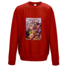 Світшот з принтом Овервотч Битва - XS червоний