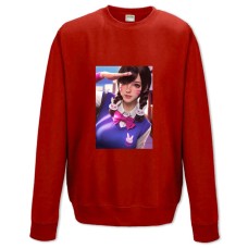 Світшот з принтом Овервотч Дива Арт - XS червоний