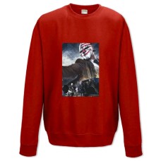 Свитшот с принтом Пейдей Герой - XS красный