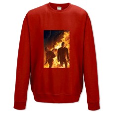 Свитшот с принтом Пейдей Герои - XS красный