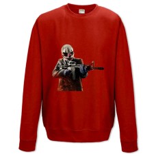 Свитшот с принтом Пейдей Герой Пистолет - XS красный