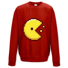 Свитшот с принтом Пакман Желтый Герой - XS красный