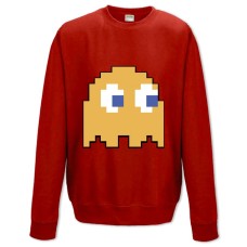 Світшот з принтом Пакман Піксель Герой - XS червоний