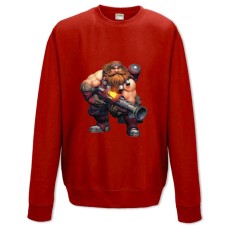 Світшот з принтом Паладин Барік Принт - XS червоний