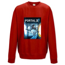 Свитшот с принтом Портал 2 Принт - XS красный