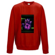 Світшот з принтом Квейк Рука - XS червоний