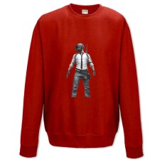 Свитшот с принтом Пабг Герой - XS красный