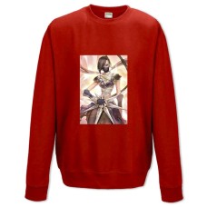 Світшот з принтом Рагнарек Героїня Дівчина - XS червоний