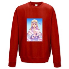 Світшот з принтом Рагнарек Дівчина Герой - XS червоний