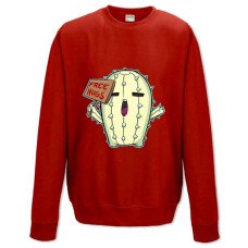 Світшот з принтом Рагнарек Безкоштовні Обнимашки - XS червоний