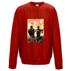 Sweatshort with Print Ring Of Elysium Heroes - XS  red
