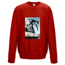 Sweatshort with Print The Elder Scrolls Big Dragon Print - XS  red