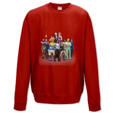 Sweatshort with Print The Sims Heroes - XS  red
