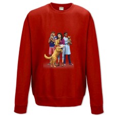 Sweatshort with Print The Sims Heroes With Dog - XS  red