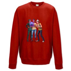 Sweatshort with Print The Sims Heroes Print - XS  red