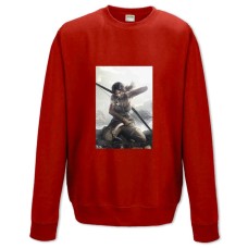 Sweatshort with Print Tomb Raider Lara Croft Hero Girl - XS  red