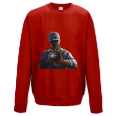 Sweatshort with Print Watch Dogs Main Hero Print - XS  red