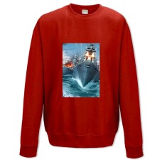 Sweatshort with Print World Of Warships Print - XS  red