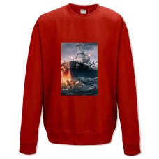 Sweatshort with Print World Of Warships Theme - XS  red