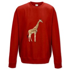 Свитшот с принтом Жирафа - XS красный