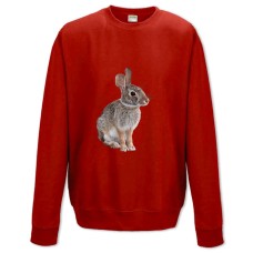 Sweatshort with Print Wild Rabbit Sits - XS  red